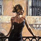 Fabian Perez BALCONY AT BUENOS AIRES III painting